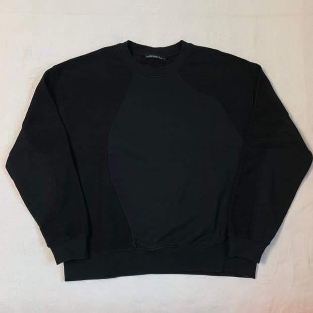 앤더슨벨 22FW 인사이드아웃 커브드 스웻셔츠 블랙 XL