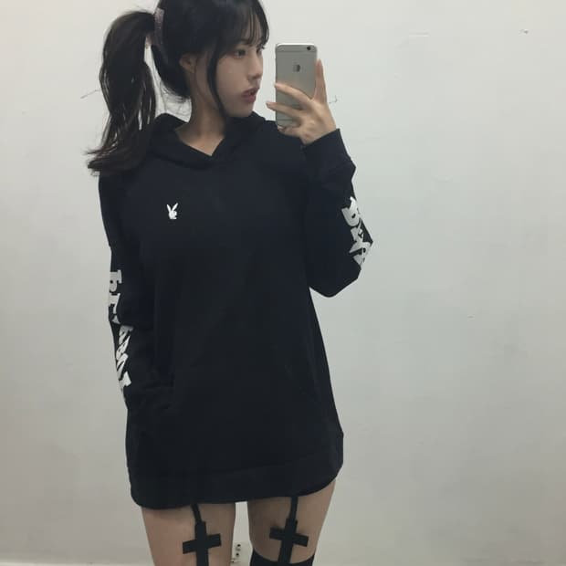 [PLAY BOY] 플레이보이 갸루 레터링 후드티