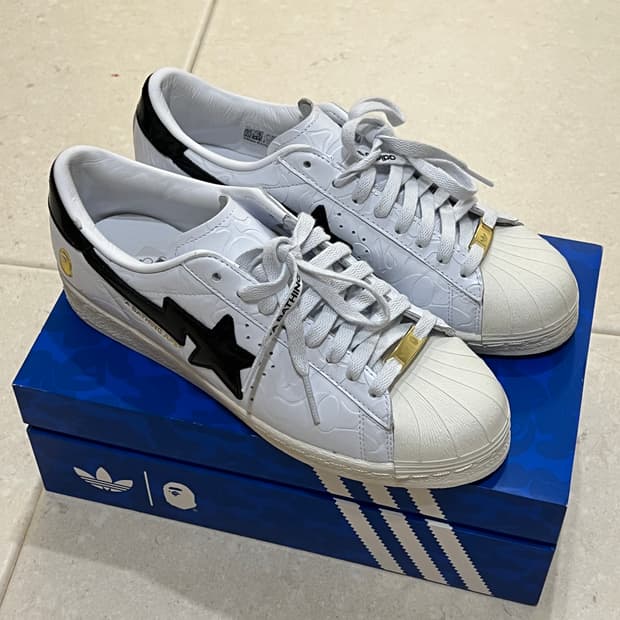 아디다스 베이프 슈퍼스타 빈티지 클라우드 화이트 270