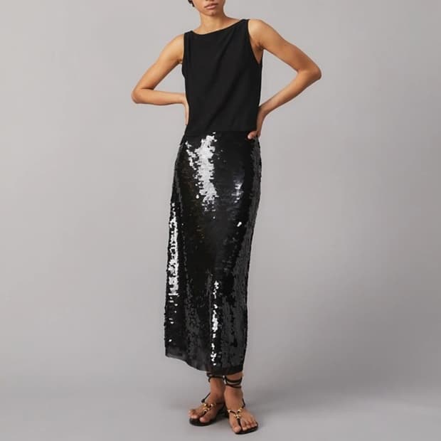 [새상품] 토리버치_SEQUIN EMBELLISHED SKIRT