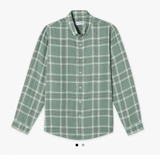 국내 105) 라코스테 신형 남성 크록 린넨 빅 패턴 셔츠 남방