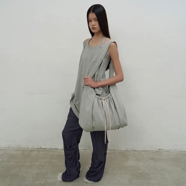 LCDC KNOT  DETAIL SHOULDER BAG GREY