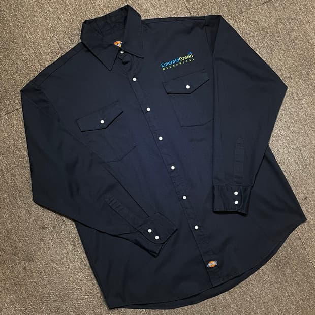 (L) Dickies 디키즈 자수 워크 셔츠 블랙