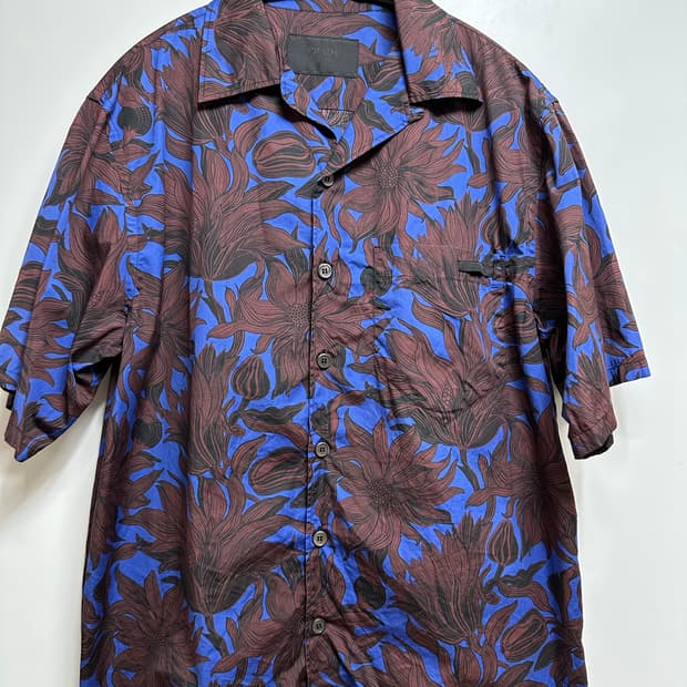 프라다 썬플라워 볼링 셔츠 M