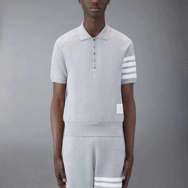 5) 톰브라운 오토맨 4-바 새들 슬리브 폴로 셔츠