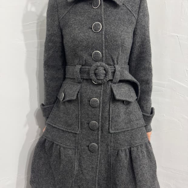 otto gray dress wool coat