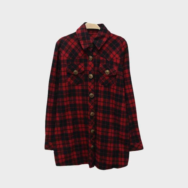 SORRIDERE 체크 버클 포인트 셔츠 63641