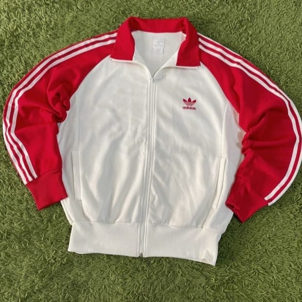 아디다스 흰빨 트랙탑 져지집업 100/L