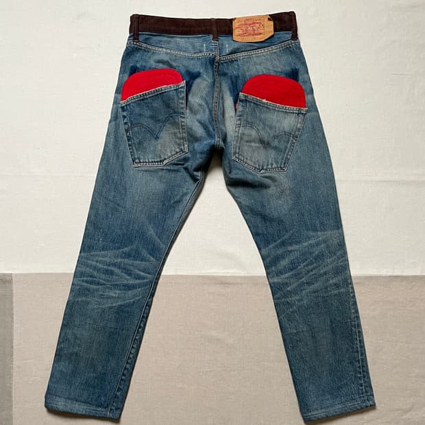 준야와타나베 x 리바이스 데님팬츠 junya watanabe levis