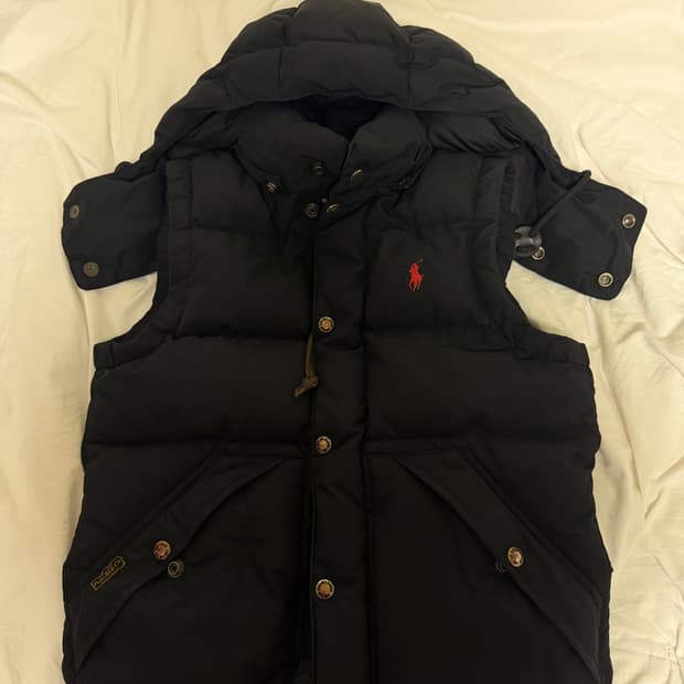폴로 패딩 조끼 xs
