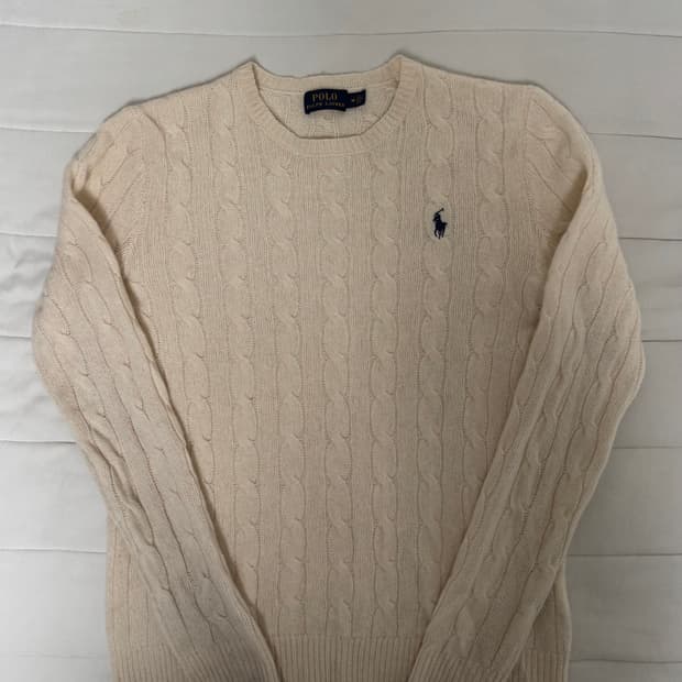 폴로 랄프로렌 케이블 신형 크루넥 니트