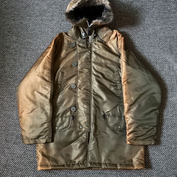 90s VIRGIN VOYAGE 선페이드 N3-B 밀리터리 파카(105)