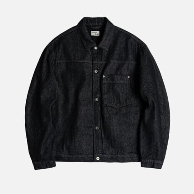 러프사이드 드레이프 데님 자켓 블랙 2사이즈