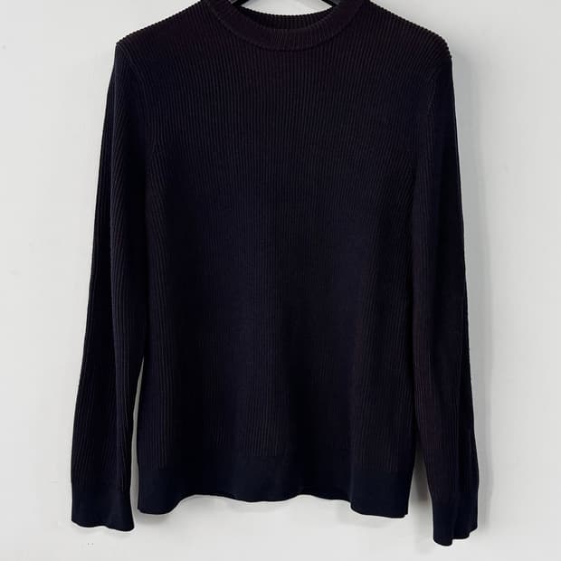 띠어리 울100 리브드 니트 탑