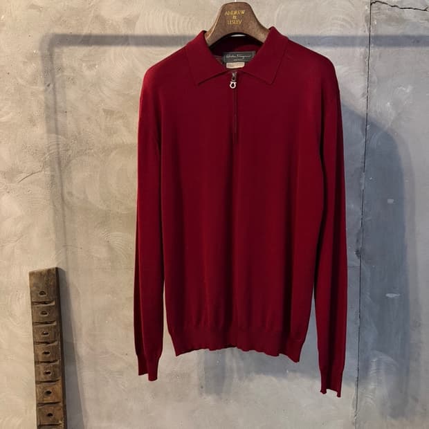 살바토레 페라가모 짚업 니트 100