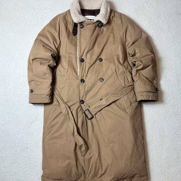 인스턴트펑크 20FW 덕다운 무스탕 롱 코트 PN7843