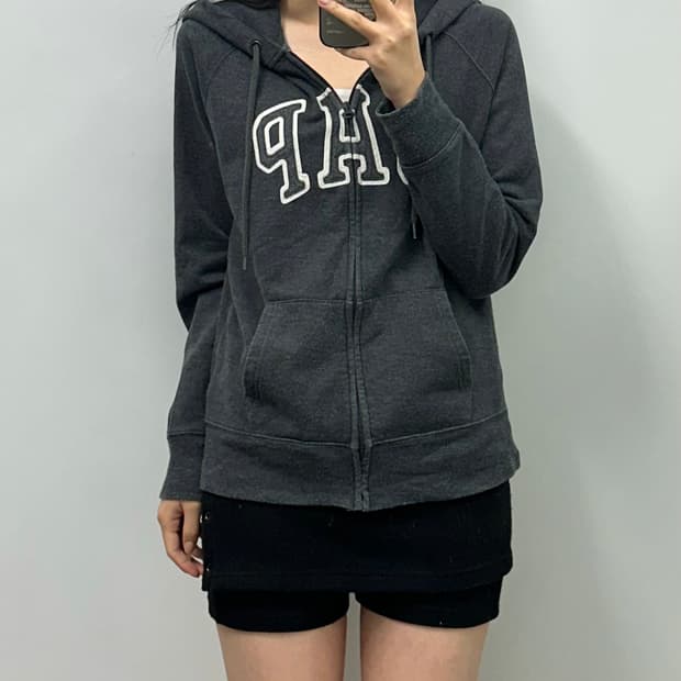 Gap 갭 차콜 후드집업