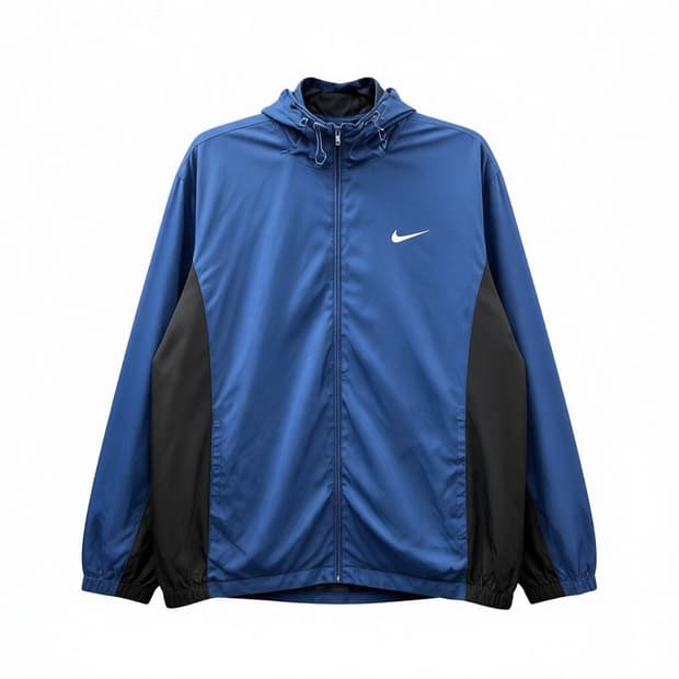 나이키 트레이닝 쉘 후드자켓 배색 디테일 루즈핏 마린블루