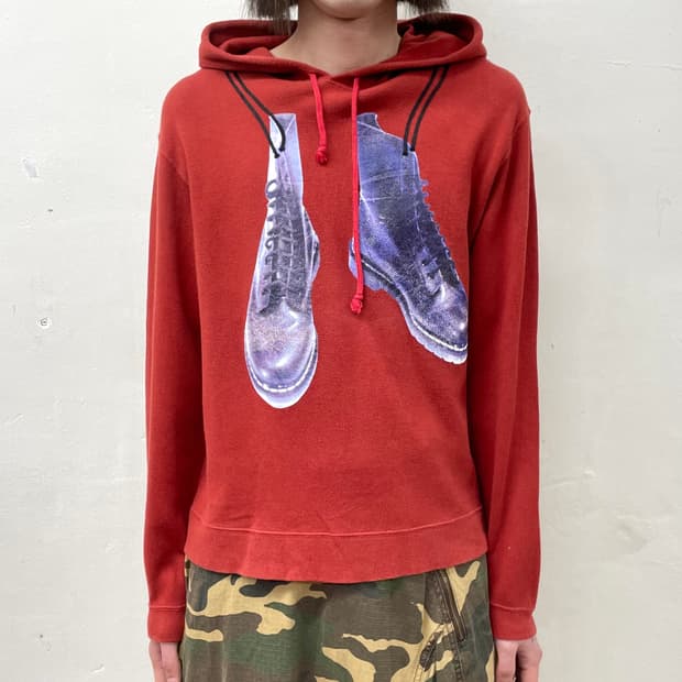 Kansai Shoe Printed Red Hoodie