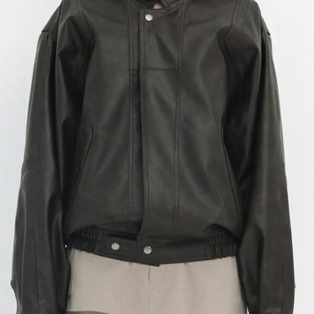 세릭 레더 자켓 CERRIC CRACK LEATHER JACKET