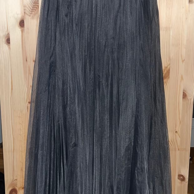 빈티지 그레이 쉬폰 샤 스커트