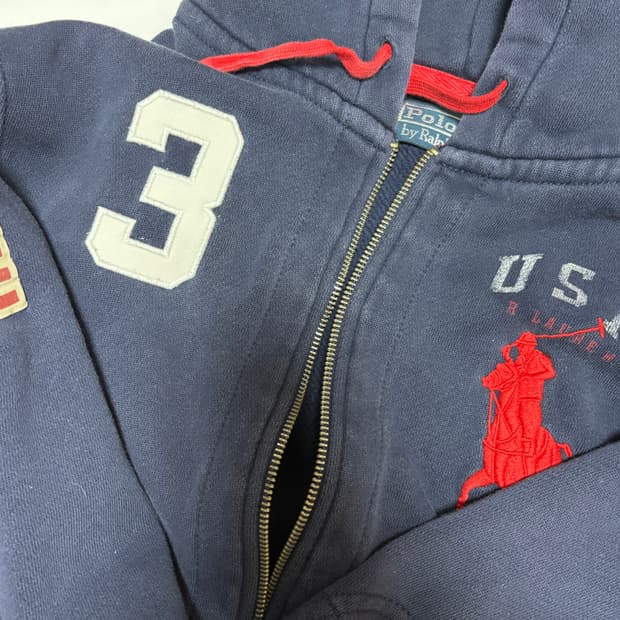 폴로 빅포니 후드집업 M