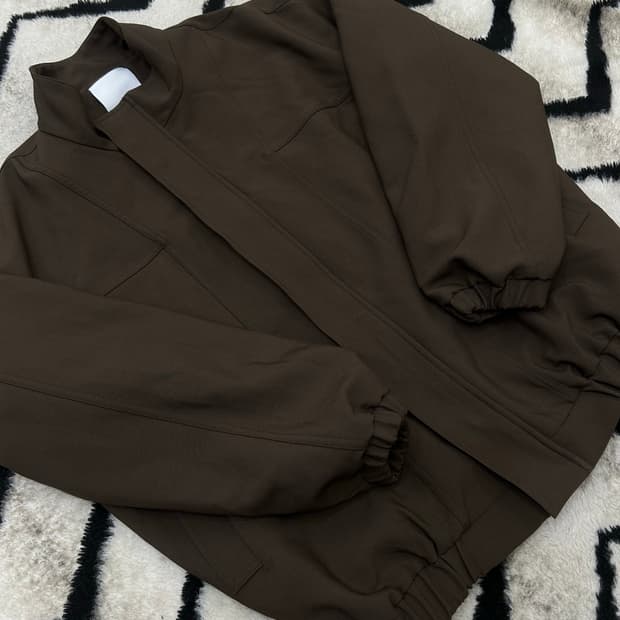 [Free]Laroom 오버핏 하이넥 자켓/브라운