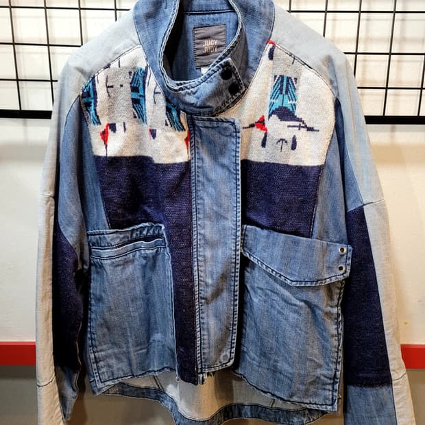 정품 쥬시쥬디 패치워크 데님자켓