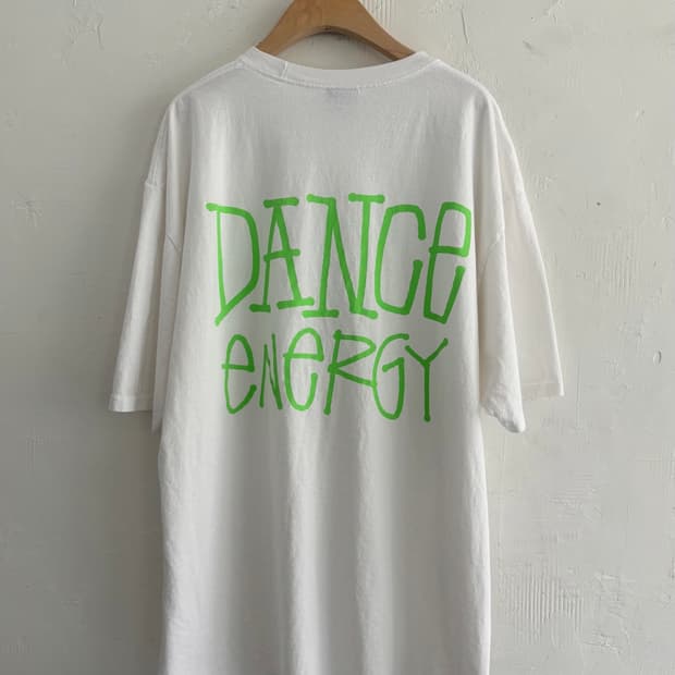 Stussy 스투시 화이트 댄스 에너지 프린팅 티셔츠