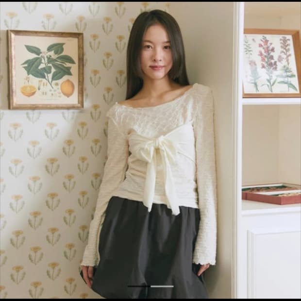 마가린핑거스 리본 오프숄더 티셔츠 여성 블라우스 판매