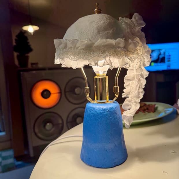 세상에 하나뿐인 페이퍼마쉐 조명-마이 페어 레이디🩵🤍