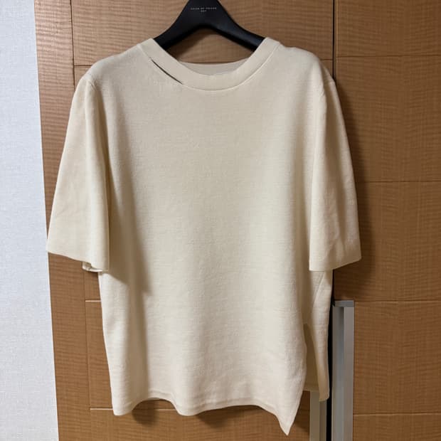 F 한섬 VOV 보브 울100 니트반팔