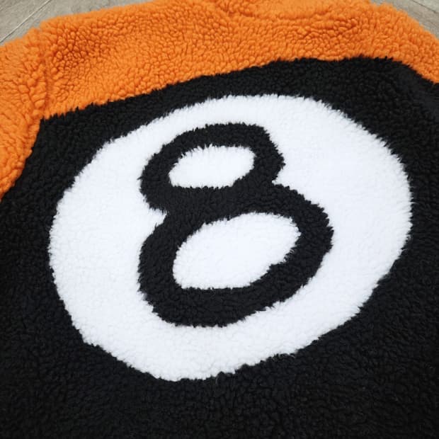 스투시 8볼 쉐르파 리버서블 자켓 오렌지