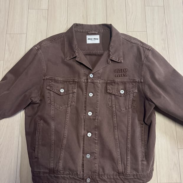 42) 미우미우 브라운 데님자켓