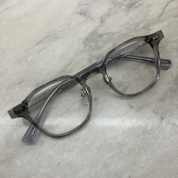 B79 KS 투명 그레이 웰링턴 뿔테 안경6832