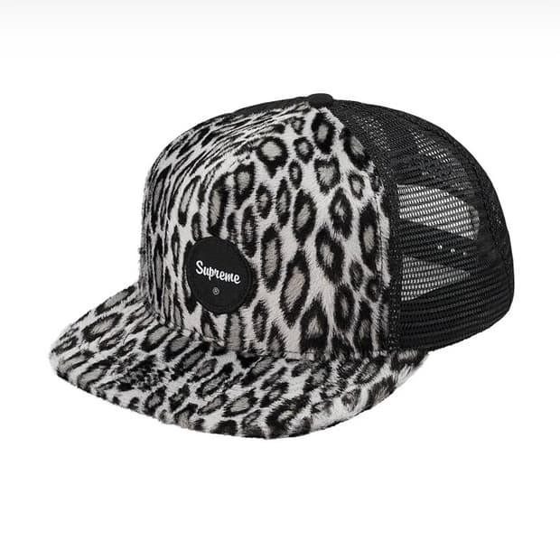 (OS)슈프림 20SS 레오파드 메쉬 백 5-Panel