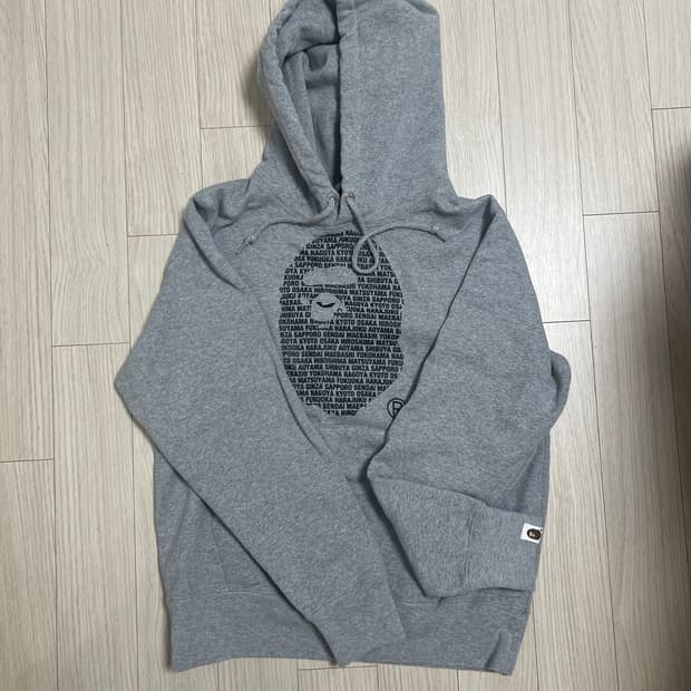 베이프 후드티 그레이 s