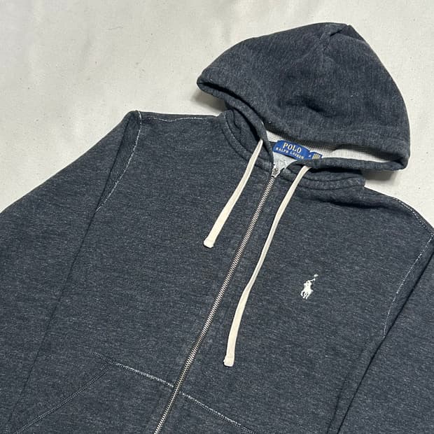 M 폴로랄프로렌 챠콜 기모 후드 집업