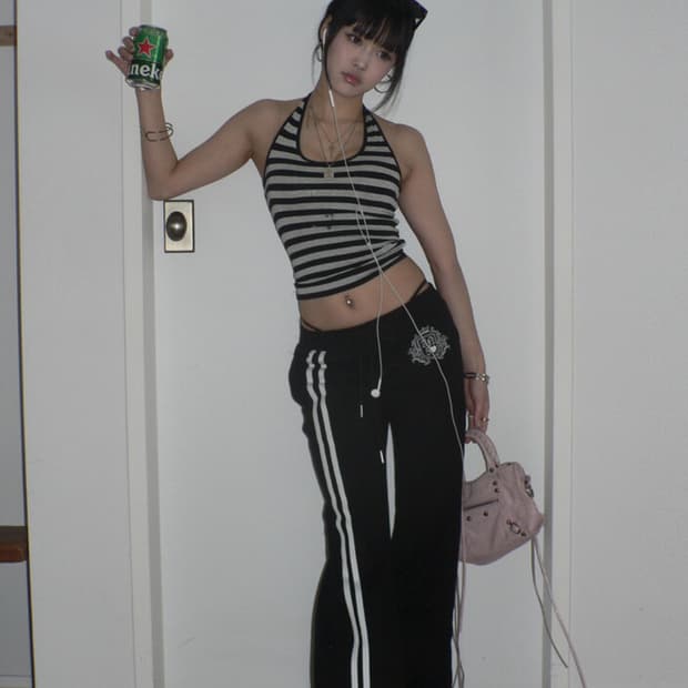 엔젤넘버555 엔젤릭 팬츠 블랙