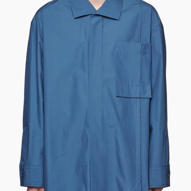 우영미 셔츠 히든 버튼 셔츠