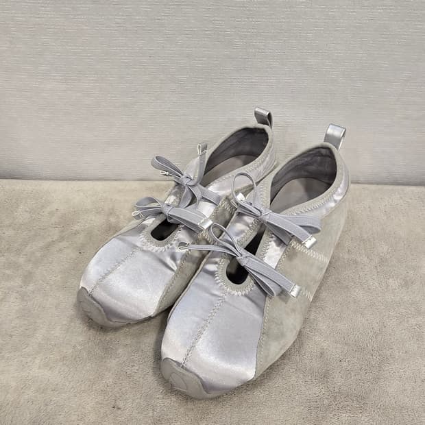 조랑 실버 발레코어 리본 운동화 240~245