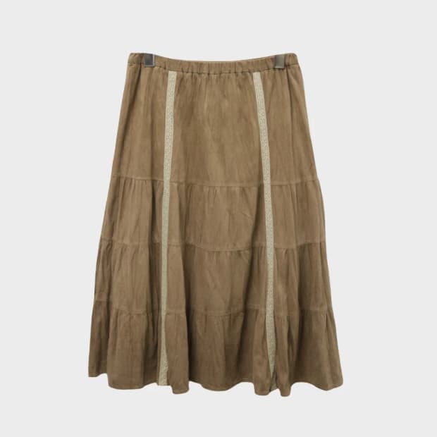 RAPICHE 레이스 스웨이드 캉캉스커트 61956