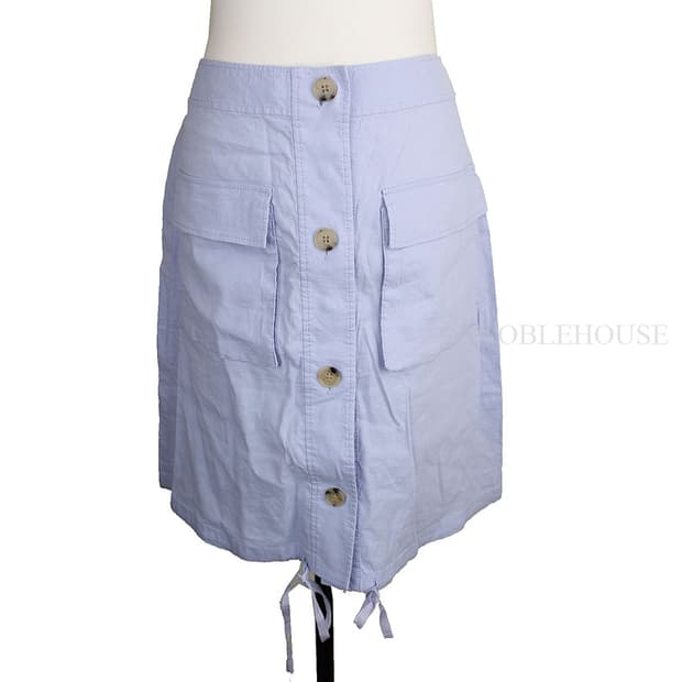 띠어리 연하늘색 빅포켓 린넨 스커트(0)