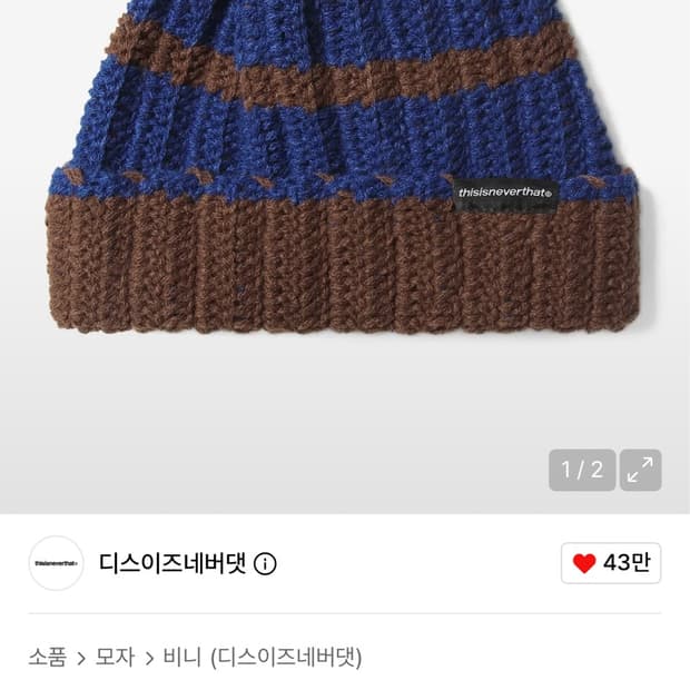 디스이즈네버댓 스트라이프 비니