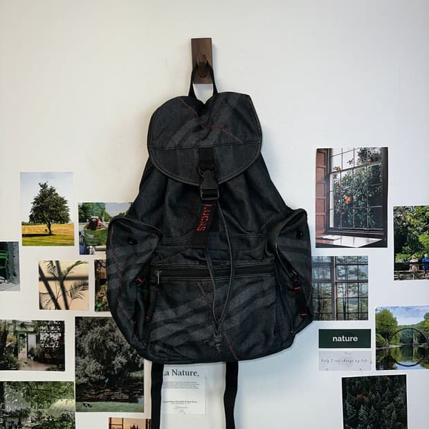 Lucas black denim 3 pocket 백팩