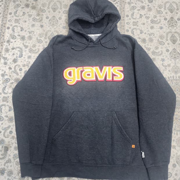 GRAVIS 그라비스 진그레이 후드티 L