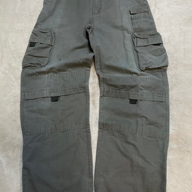 밀리터리 와이드카고팬츠