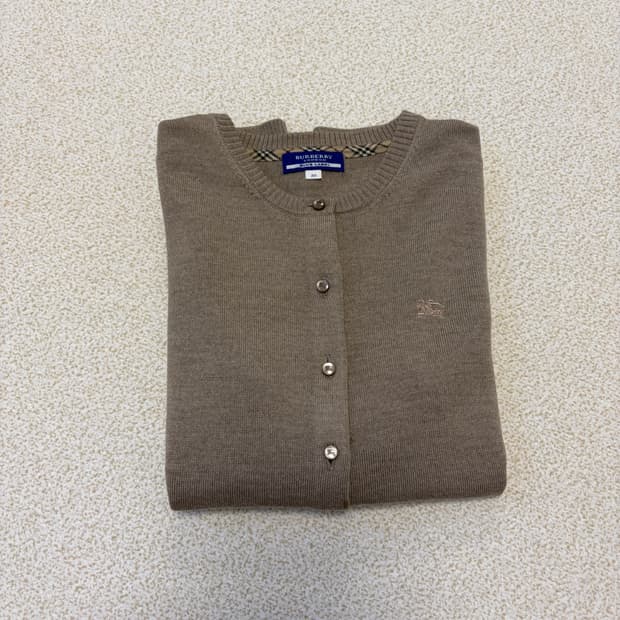 버버리 런던 울 가디건 코코아