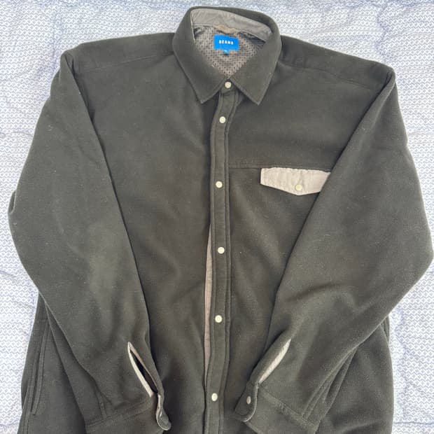 빔즈 beams 후리스자켓 블랙 xl