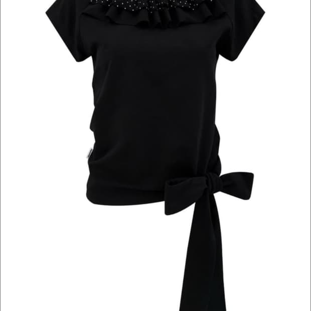 체메씨 프릴 타이 티 블랙